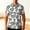 04 White, variant on YueHuiYing Men's Valentine's Day Short-Sleeve Collared Shirt Black and White Heart Print Button-Down Colorful Printed Clothing