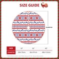 thumbnail image 2 of Xecao red blue Snow Mountain Pattern Christmas Tree Skirt Round Xmas Tree Mat Base Cover for Holiday Home Decorations-36", 2 of 6