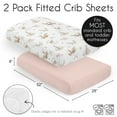 thumbnail image 5 of Sweet Jojo Designs Deer Floral Pink Taupe and White Fitted Crib Sheets 2 Piece Set, 5 of 6