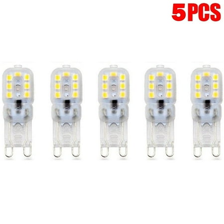 

5PCS Dimmable G9 3W/5W AC 220V Silicone Crystal LED Corn Bulb SpotLight White Lamp