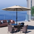 thumbnail image 2 of JUSTLET 7.5' Outdoor Market Patio Umbrella W/ Push Button Tilt And Crank, Beige, 2 of 8