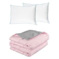 thumbnail image 1 of Edredón Dos vistas Matrimonial Rogga Rosa - Gris Perla + Almohada Osos 2, 1 of 8
