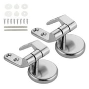 Harupink Replacement Chrome Toilet Seat Hinges Set Pair With Fittings Universal Mountings
