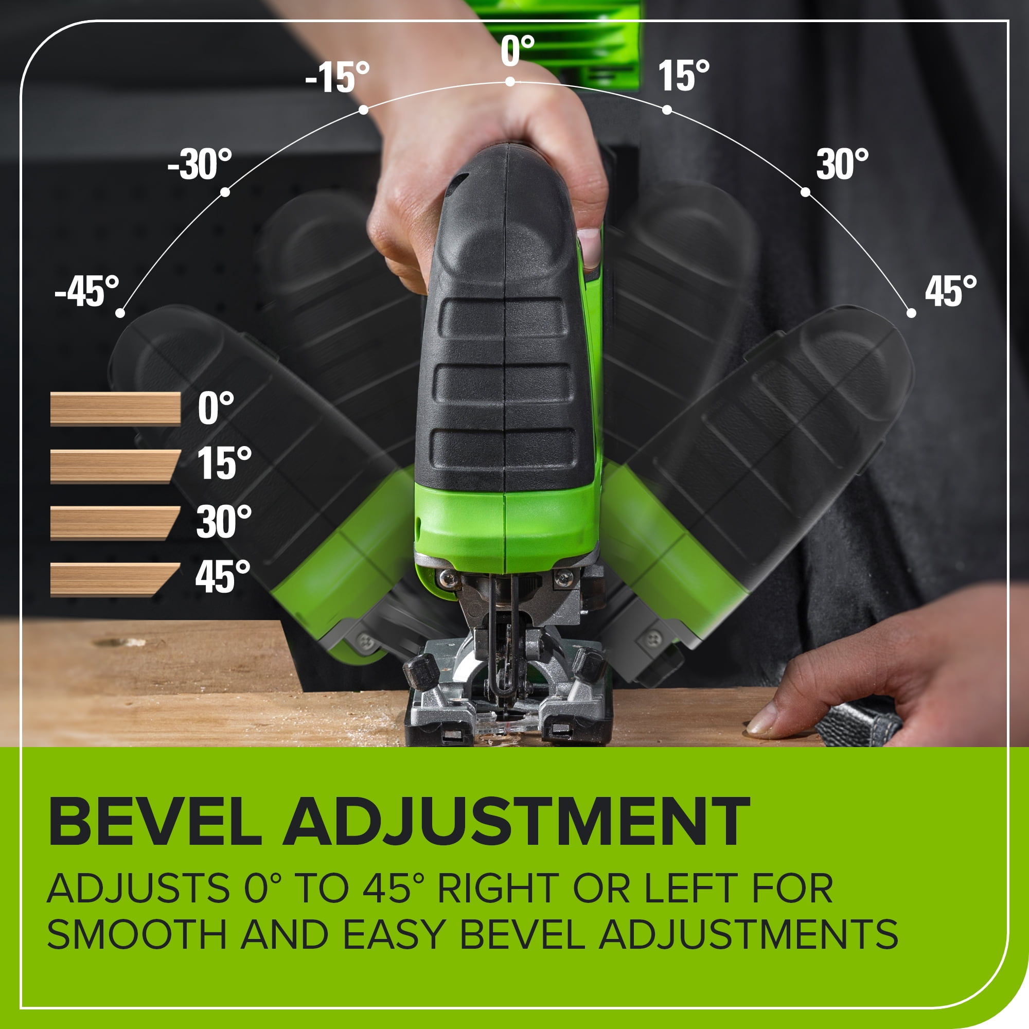 Greenworks 24V Brushless Jig Saw Kit, 4Ah USB (Power Bank) Battery and Charger