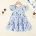 thumbnail image 3 of Happy Town Toddler Baby Girl Boho Dress Linen Ruffle Sleeveless Casual Dress, 3 of 9