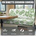 thumbnail image 4 of Uorisanigo RV Dinette Cushion Covers, Stretch Camper Cushion Slipcover, Replacement RV Sofa Cover, Green Hibiscus Flowers Cushions Slipcovers for Camper Include 1 Backrest & 1 Bench Covers, 4 of 7