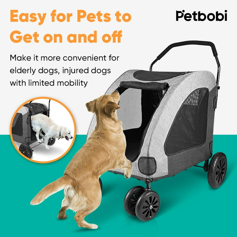 Dog stroller clearance with rubber wheels