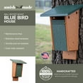 thumbnail image 4 of Outdoor Leisure Products,  Model GM22TGC Blue Bird House, Made of High Density Poly Resin, Finished in Turf Green and Cedar, Post or Wall Mount, 4 of 6