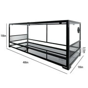 REPTI ZOO 64 Gallon Full Tempered Reptile Glass Terrarium-48 x 18 x 18