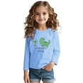 thumbnail image 2 of Nmnitkp Girls Long Sleeve Shirts Comfortable and Soft Spring And Fall Long Sleeve T-shirt Base Shirt Long Sleeve Round Neck Top Light Blue,1 Year, 2 of 5