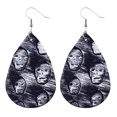 thumbnail image 1 of Pendientes Halloween de cuero Pendientes negros con estampado de calavera y calabaza Wmkox8yi sjalhkljlk4371, 1 of 1