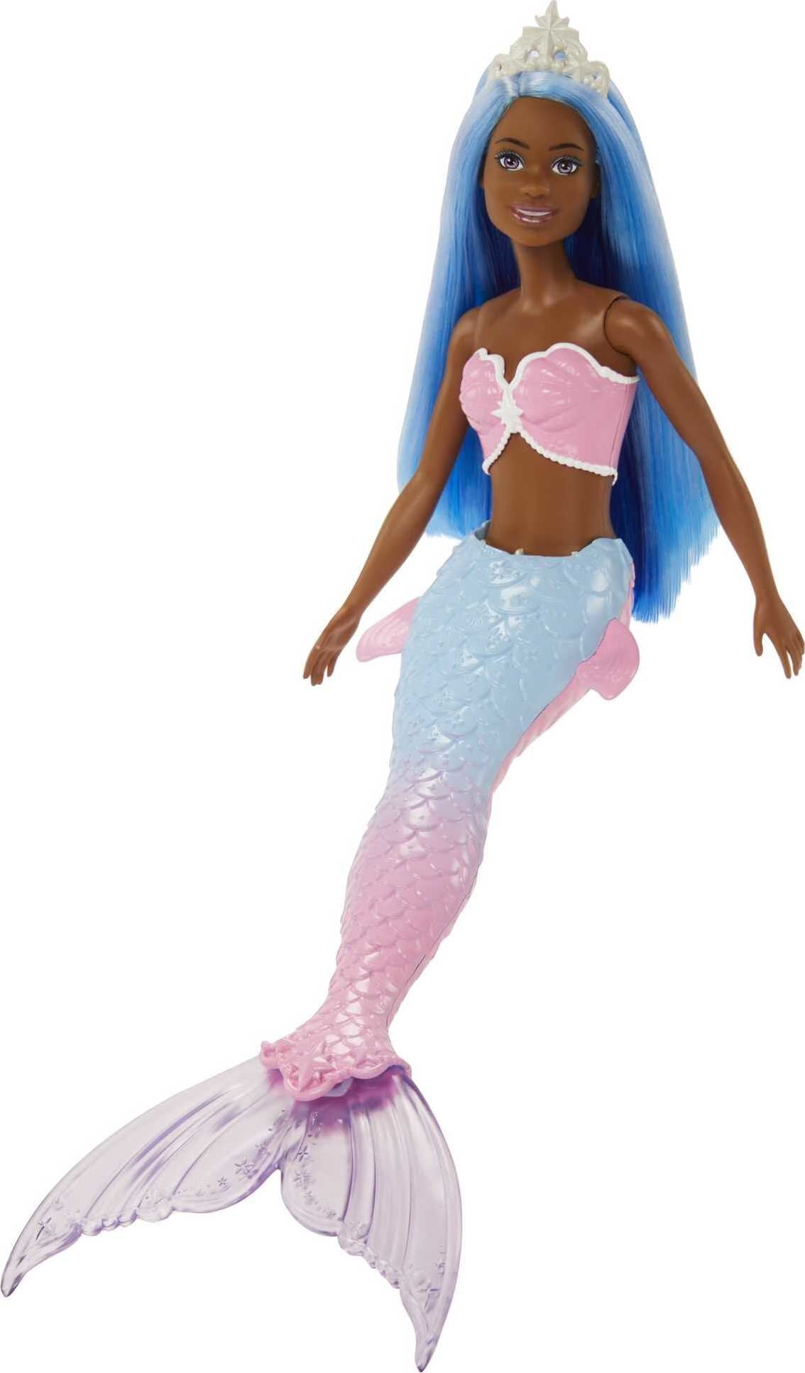Barbie Dreamtopia Mermaid Doll with Blue Tail & Tiara Accessory Walmart.com