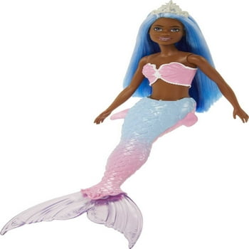 Barbie Dreamtopia Mermaid Doll with Blue Hair, Ombre Tail & Tiara Accessory