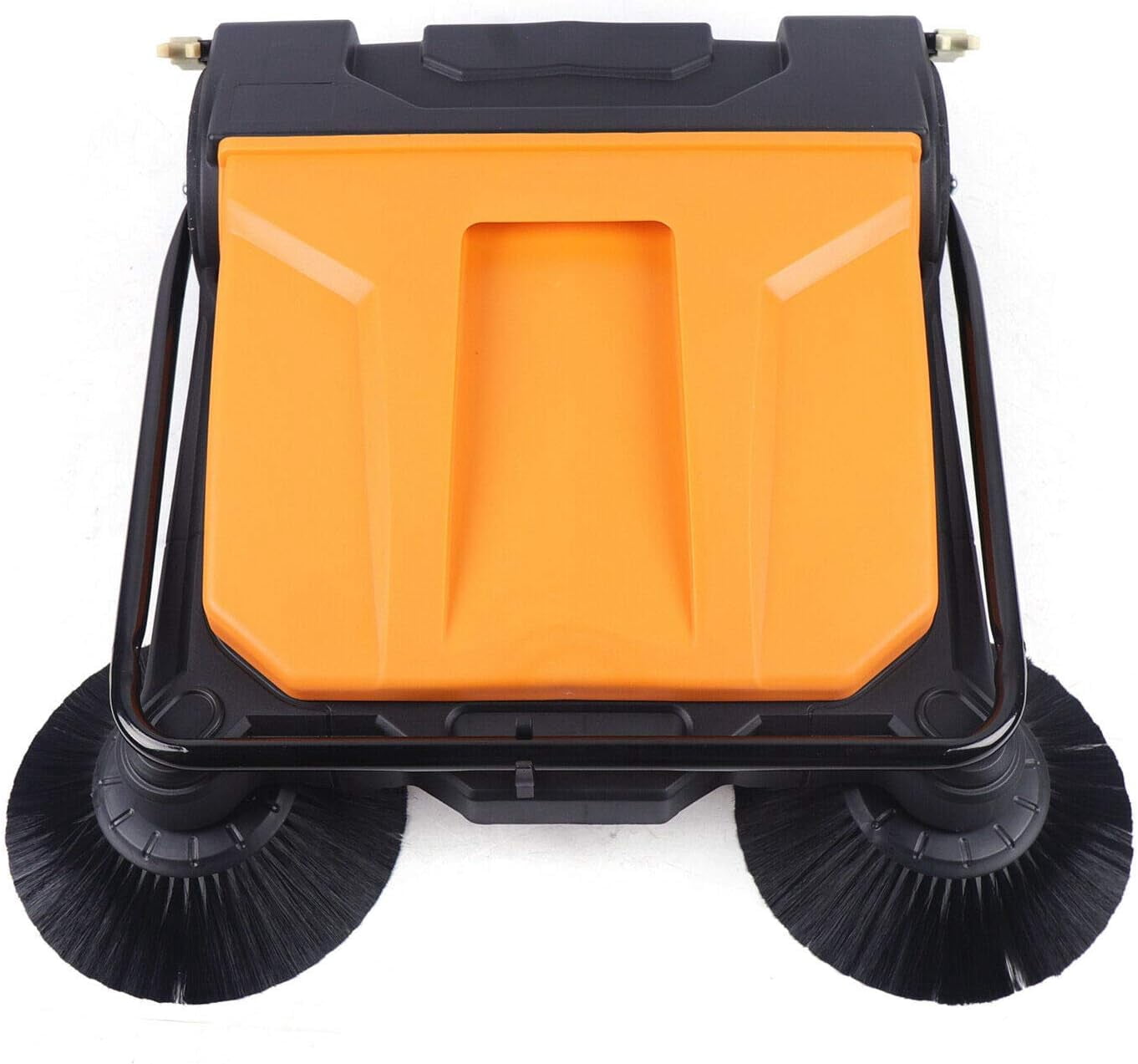 Miumaeov Industrial Floor Sweeper 26" 15L Hand-Push Sweeping Sweeper 360° Rotary Sweeper for Indoor Outdoor Orange