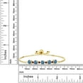 thumbnail image 5 of Gem Stone King 18K Yellow Gold Plated Silver Bracelet Persian Blue Moissanite Rhodolite Garnet (2.86 Cttw), 5 of 5