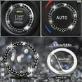 thumbnail image 5 of 8 pcs Bling Car Accessories Set for Women, Steering Wheel Cover, Sparkly Seat Belt Covers, Bling Gear Shift Cover, Universal Fit Most Cars (Black Diamond), 5 of 7