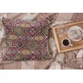 thumbnail image 2 of Geometric Fluffy Throw Pillow Cushion Cover, Traditional Japanese Chevron with Spirals Blooms Boho Eastern Pattern, Decorative Square Accent Pillow Case, 18" x 18", Multicolor, by Ambesonne, 2 of 5