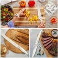 thumbnail image 6 of Vesteel Knife Set for Kitchen with Block, 15 Pcs High Carbon Stainless Steel Kitchen Knife Set with Self Sharpening - White, 6 of 8