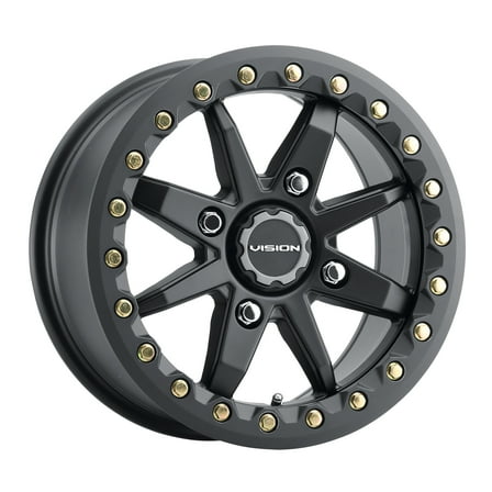 14x7 Vision 544 Bolt Satin Black UTV BEADLOCK Wheel 4x110 (38mm)