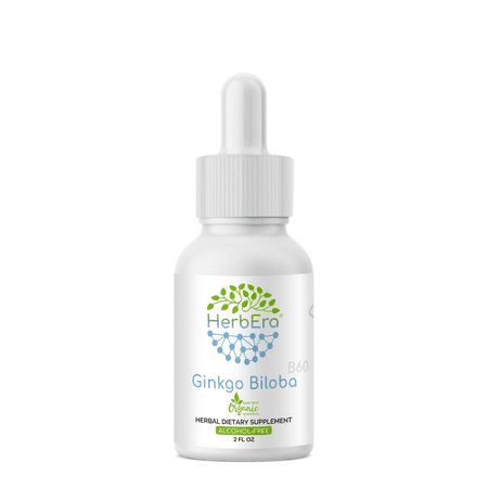 Ginkgo Biloba Alcohol-FREE Herbal Extract Tincture, Super-Concentrated Organic Ginkgo Biloba (Ginkgo Biloba) Dried (Best Organic Ginkgo Biloba)