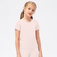 thumbnail image 5 of GYRATEDREAM Girls Athletic Shirts Short Sleeve Quick Dry Crewneck Tee Activewear Performance T-Shirt for Kids 5-12Y, 5 of 7