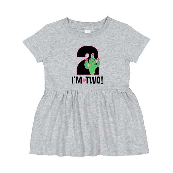 Inktastic 2nd Birthday Cactus Tribal for 2 Year Old Girls Baby Dress