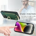 thumbnail image 4 of Nalacover Case for iPhone 14 Plus Wallet Case with Card Holder & Zipper Pocket, 360° Rotation Ring Kickstand Premium PU Leather Cover, Shockproof Magnetic Button Flip Stand Phone Case,Green, 4 of 9