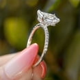 thumbnail image 3 of solitaire jewels 3CT Radiant Moissanite Hidden Halo Engagement Ring For Women, 10K White Gold, 3 of 5