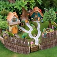 thumbnail image 4 of TEHAUX 9Pcs Japanese Bamboo Fence Micro Landscape Scene Decoration Light Brown, 4 of 6
