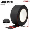 thumbnail image 4 of 5 Core Gaffers Tape 2" 30 Yards 4Pcs Professional Black Pro Gaff Tape Non Reflective Water Resistant, 4 of 11