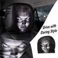 thumbnail image 2 of 2 Pack Scary Ghost Face Headrest Covers, Upgraded Snug Fit Breathable Spooky Face Printing Auto Seat Cover Headrest Protector, Universal Elastic Model, Halloween Car Decorations, 2 of 5