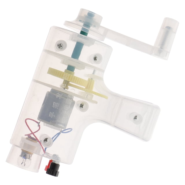 QUMIIRITY Small Electric Motor Hand Crank Generator Plastic Compact Design 1Pack