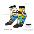thumbnail image 4 of Lsque Geometry Dash Printed Crew Socks, Moisture-Wicking Socks, Athletic Socks for Men Breathable Cushion Socks Casual Sport Socks for Running Traveling, 4 of 6