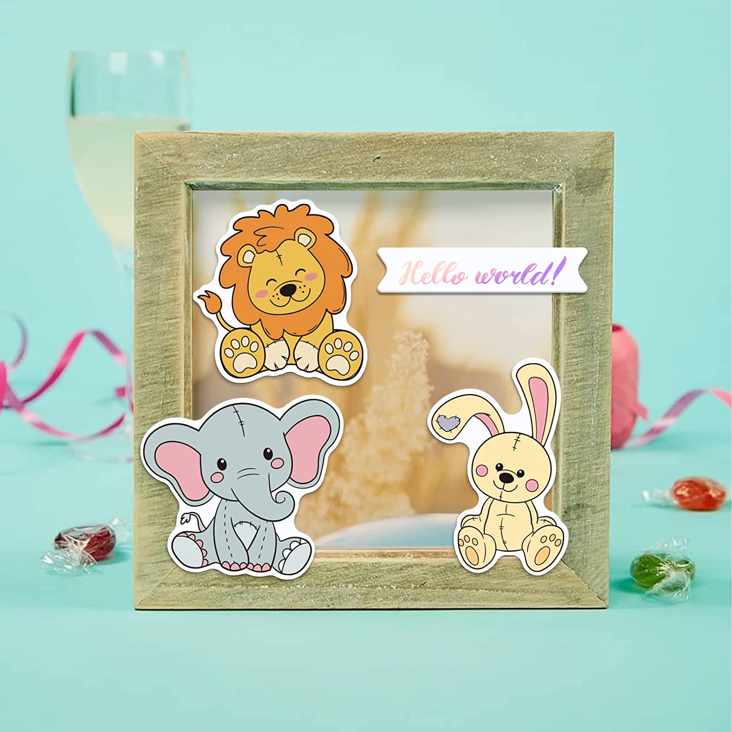 Sheep Cat Pig Animal Die Cut & Stamp Set For Card Making - Mini Animal Shapes For Scrapbooking