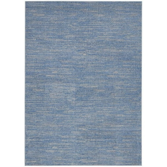 Pemberly Row 6' x 9' Blue Gray Fabric Outdoor Area Rug (6' x 9')