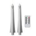 thumbnail image 3 of Kiddiway Halloween Decorations LED Candles Set - Remote Control Pack of 1/2/3, Ghost Candle Decor, Tabletop Display, Party Accent, Home Decor, Flickering Flame,B, 3 of 6