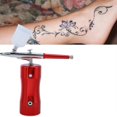 thumbnail image 2 of Pistola pulverizadora de inyección de tinta compacta Artistic Precision Tools, miniatura roja, 0,3 mm, 20 CC, con bomba integrada y kit de limpieza de aerógrafo, 2 of 8