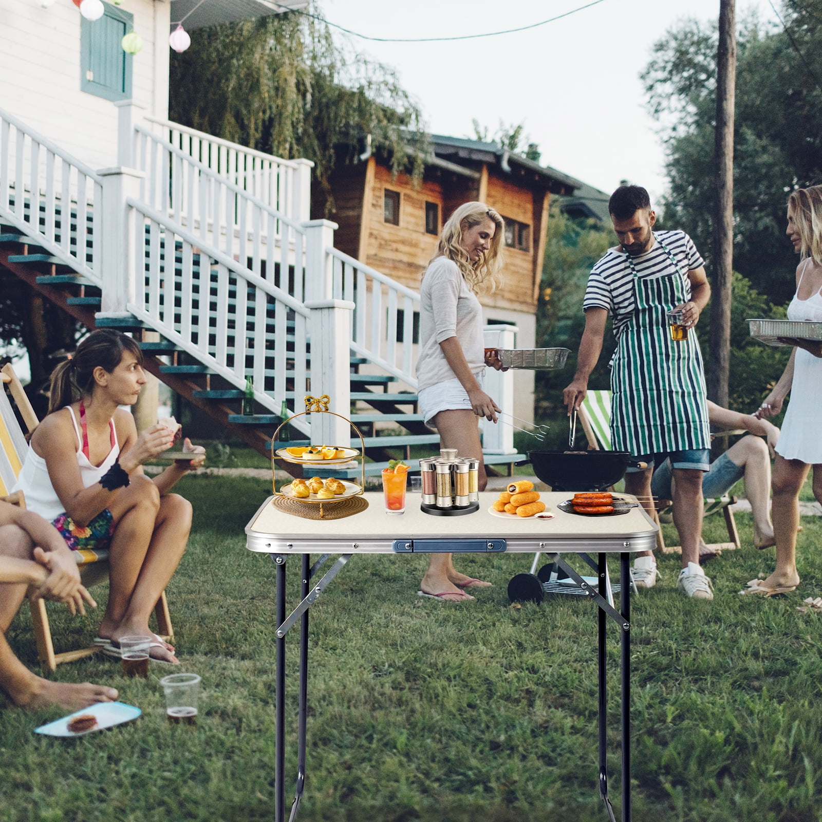 Ktaxon Outdoor Portable Aluminum Folding Picnic Table, 2.3