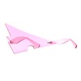 thumbnail image 2 of 80s Funk Lighting Bolt Electric Triangle Shield Sunglasses Pink, 2 of 4