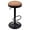 Pu-brown, variant on Round Swivel Counter Height Bar Stools Set of 1 Modern Adjustable Barstools Backless PU Leather Bar Chairs Industrial Island Chairs with Metal Base/Footrest for Kitchen Island/Pub/Bar, Brown