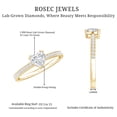 thumbnail image 6 of Rosec Jewels Heart Engagement Ring Half Carat - 5 MM Lab Diamond Ring - EF-VS Quality, 10K Yellow Gold, US 9.50, 6 of 9