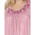 thumbnail image 5 of EZI Nightgowns for Women - Soft & Breathable Satin Night Gowns for Adult Women - Medium to Plus Size Womens Sleep Shirts - Knee-Length Nightgown, 5 of 7