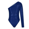 thumbnail image 5 of QATAINLAV Women's One Shoulder Sequin Bodysuits Sparkly Glitter Long Sleeve One Piece Tops 2025 Slim Jumpsuits for Wedding Guest Blue XXXL Mothers Day Gifts, 5 of 7