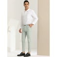 thumbnail image 4 of Unique Bargains Men's Dress Plaid Classic Fit Color Block Formal Checked Pants Gray Yellow 40, 4 of 6