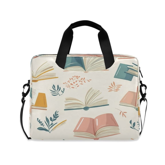 16inch Laptop Briefcase, Business Laptop Bag with Detachable Strap & Padded Compartment, Water-Resistant Polyester,Book
