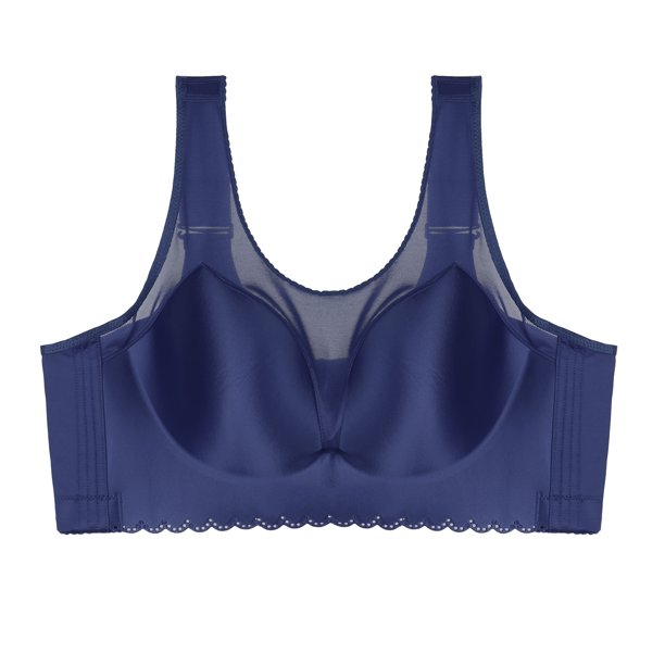 Plus Size Bras for Women Tube Top Vest Seamless Original Wirefree Support Bra Royal Blue D 38