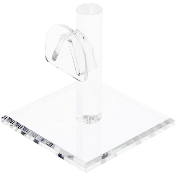 Plymor Clear Acrylic Curved Bridge Display Riser for Eyeglass Frames, 3.25" H x 3" W x 3" D