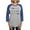 Heather/Blue, variant on - Proud Army Aunt Black Long Sleeve T Shirt - Womens Baseball Tee