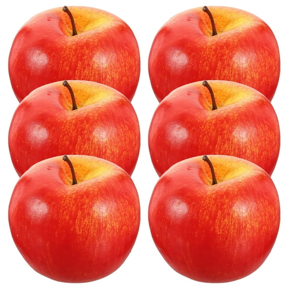 6 manzanas falsas realistas, mini manzanas, bayas de simulación, frutas artificiales de cocina