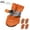 Orange, variant on Konghyp Dog Shoes for Small Dogs – Paw Protector Booties with Reflective Straps, Non-Slip and Waterproof – 4PC Set for Comfortable Outdoor Adventures, Protecting Paws in Any Weather